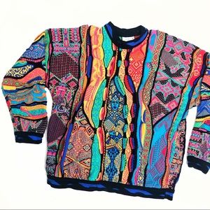 SOLD 🚫 COOGI Vintage Sweater Rainbow Colorful 3D